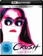 „4K Ultra HD + Blu-ray“, „THE CRUSH - DAS BIEST“, FSK ab 16. Eine Person mit Sonnenbrille, durch die ein Mann erkennbar ist.