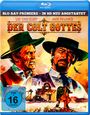 „BLU-RAY-PREMIERE · IN HD NEU ABGETASTET“, „DER COLT GOTTES“. Illustration zweier Männer im Westernstil.
