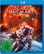 „THE LAST HAIL M.A.R.Y Roter Riese“, ein Astronaut schwebt im Raumanzug vor einer Raumstation und einem großen roten Stern.