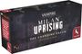 Text: "Vampire The Masquerade Milan Uprising The Unending Dream Expansion Pack." Dunkles, stimmungsvolles Design. Logos von "Pegasus Spiele" und "Powered by Teburu".