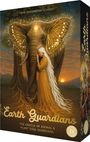 "Earth Guardians" und "The Oracle of Animal & Plant Soul Guardians" stehen auf der Box. Ein Elefant mit leuchtenden Ohren neben einer Frau mit langem weißem Haar, Sonnenuntergang im Hintergrund.