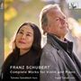 "FRANZ SCHUBERT: Complete Works for Violin and Piano. Tomoko Sawallisch Piano, Ingolf Turban Violin." Zwei Personen im Profil.