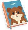 : Hamster Taschenkalender 2025 - Tier-Illustration von Dawid Ryski - Terminplaner mit Wochenkalendarium - Format 11,3 x 16,3 cm, Buch