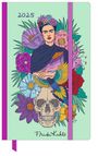 : Frida Kahlo Wochen-Notizkalender klein 2025 - Taschen-Kalender 9x14 cm - mit Verschlussband & Falttasche - Weekly, KAL