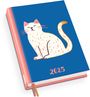 : Taschenkalender »White Cat« 2025 - Terminplaner mit Wochenkalendarium - Format 11,3 x 16,3 cm, Buch