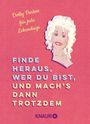 Text: „Dolly Parton für jede Lebenslage. Finde heraus, wer du bist, und mach’s dann trotzdem. KNAUR“. Illustration: Frau mit blonden Haaren.