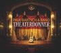 Text: "PAUL BARTSCH & BAND, THEATERDONNER". Eine Gitarre steht auf einer Bühne vor prächtigen Theatervorhängen.