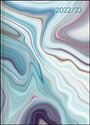 : Campustimer Blue Marble - A5 Semester-Planer - Studenten-Kalender 2022/2023 - Notiz-Buch - Marmor - Weekly - Alpha Edition, Buch