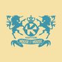 Kontor, House of House. Zwei Einhörner flankieren ein gekröntes „K“-Logo, darunter eine geschwungene Banderole.