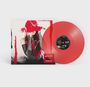 "Red", "Cover", und "Side A" sind darauf zu sehen. Eine rote Schallplatte zeigt ein abstraktes Design mit einer Frau.