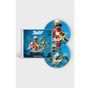 CD-Cover und CDs mit dem Text „EDGUY“ und „SPACE POLICE“. Illustration eines Mannes mit Helm und einem Alien.