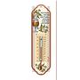 Text: "Auch Wasser wird zum edlen Tropfen, mischt man es mit Malz und Hopfen!" Thermometer mit Hopfen-Illustration.
