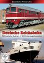 "Eisenbahn Filmarchiv" oben. "Deutsche Reichsbahn" groß in der Mitte. Lokomotive und Fähre im Bild.
