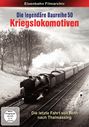 "Die legendäre Baureihe 50 Kriegslokomotiven", "Die letzte Fahrt von Roth nach Thalmässing". Dampflok zieht Zug durch eine Landschaft.