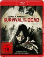 Blu-ray-Hülle: "George A. Romero’s Survival of the Dead". FSK 18. Dunkle Zombie-Szene mit blutverschmiertem Gesicht.