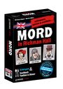 Box mit dem Titel "Mord in Richman Hall", britische Flagge, Charaktere: Lady Abigail, Earl of Rich, Sam Wise, Krimispiel.