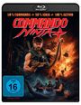 „50 % Commando, 50 % Ninja, 100 % Action“. Illustration: Muskelbepackter Mann mit Waffe vor einer explosiven Szenerie. FSK ab 16.