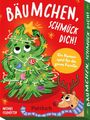 "Bäumchen, schmück dich! Ein Kartenspiel für die ganze Familie." Ein Weihnachtsbaum schmückt sich selbst.