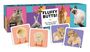 "FLUFFY BUTTS! Das Memo-Spiel mit 60 Karten" steht auf einem Karton mit Tierbildern wie einer Giraffe und einem Kaninchen.