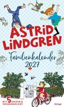"Astrid Lindgren Familienkalender 2027. Mit 5 Spalten & Ferienübersicht. Oetinger." Kinderillustrationen mit Pippi.