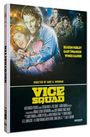 "VICE SQUAD" in gelber Schrift. Darunter: Season Hubley, Gary Swanson, Wings Hauser. Illustration: Mann umarmt Frau.