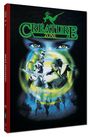 "CREATURE ZONE" in grüner Schrift, darunter zwei Krieger im Kampf, umgeben von weiteren Figuren in bläulichem Licht.