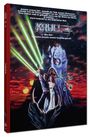 „KRULL - Eine Welt - Lichtjahre jenseits unserer Vorstellungskraft.“ Illustration: Paar vor Monster mit Laserstrahlen.