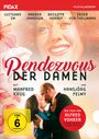 „Rendezvous der Damen“; Mit Manfred Krug, Hansjörg Felmy; Ein Film von Alfred Vohrer. Frau lächelnd, Paar umarmend.