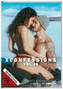 Text: "XConfessions Vol 30. Vorab-Cover, FSK 18 beantragt. Erotische Kurzfilme produziert von Erika Lust." Ein Paar posiert eng umschlungen in winterlicher Landschaft.