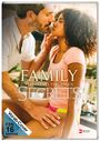 Text: "FAMILY SECRETS VERBOTENES VERLANGEN", "Vorab-Cover", "FSK 16 beantragt". Zwei Personen in enger Umarmung.