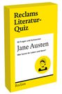 "Reclams Literatur-Quiz", "50 Fragen und Antworten", "Jane Austen", "Wer kennt ihr Leben und Werk?", gelbe Verpackung.