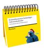 „Krümelmonsters krümeliger Adventskalender“, „24 Postkarten für die Weihnachtszeit“, „Reclam“. Das blaue Monster hält einen Schneemann, trägt eine Nikolausmütze, Hintergrund gelb.