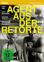 Text: "Knut Hinz, Lutz Mackensy, Rüdiger Vogler, Christiane Schröder, Agent aus der Retorte, FSK 12 freigegeben". Schwarzweißfoto zeigt ein Paar in Badebekleidung.