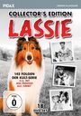 Text oben: "PIDAX", "SERIEN-KLASSIKER", "COLLECTOR’S EDITION LASSIE". Ein Collie im Vordergrund. 18 DVD-Set.