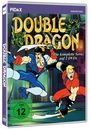 "DOUBLE DRAGON", "Die komplette Serie auf 2 DVDs", zwei kämpfende Männer in blauer und roter Kleidung.