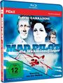 Text: "FSK ab 12 freigegeben", "David Carradine", "Mad Pilot ...die Wahnsinnsflieger", "Sturzflug aus den Wolken". Illustration zeigt fliegendes Flugzeug und drei Gesichter im Hintergrund.