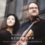 "Robert & Clara Schumann. Werner von Schnitzler // Sunhee Kim-Nußbeck." Zwei Personen schauen in dieselbe Richtung.