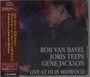 ROBVAN BAVEL, JORIS TEEPE, GENE JACKSON, LIVE AT HUIS MIDWOUD. Links japanische Schrift auf rotem Streifen.