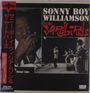 "SONNY BOY WILLIAMSON & THE YARDBIRDS" in großen Buchstaben. Links: Japanische Schriftzeichen. Rechts: Fotos von Musikern.
