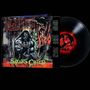 Text: "Danzig", "6:66", "Satan's Child". Schallplatte mit Cover: düsteres, muskulöses Monster in einer finsteren Szene.
