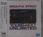 „Soulful Strut“, „Young Holt Unlimited“. Mehrere Titel und japanische Schriftzeichen auf einem CD-Cover.