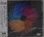 Japanischer Text links und CD-Hülle zeigt bunte, spiralförmige Schrift.