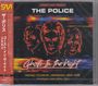 "THE POLICE", "Ghosts In the Night", "NASSAU COLISEUM", "22ND APRIL 1982". Drei Gesichter aus leuchtenden Punkten.
