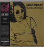 "LINK WRAY Beans and Fatback" in großen Buchstaben. Illustration von Person mit Sonnenbrille auf gelbem Hintergrund.