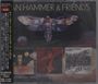 „JAN HAMMER & FRIENDS“ oben, darunter drei CD-Cover, mit Schmetterling darüber. Links vertikaler Text auf Japanisch.