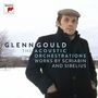 "GLENN GOULD, THE ACOUSTIC ORCHESTRATIONS, WORKS BY SCRIABIN AND SIBELIUS." Ein Mann steht in winterlicher Landschaft.