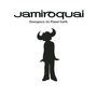 Text: "Jamiroquai, Emergency on Planet Earth". Silhouette einer Person mit großen Hörnern.