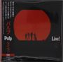 „Pulp Live! 2CD“ steht auf schwarzem Hintergrund mit rotem Kreis und Silhouetten von fünf Personen.