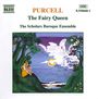 „PURCELL The Fairy Queen The Scholars Baroque Ensemble.“ Bunte Illustration mit Bäumen und einer weißen Figur zwischen ihnen.