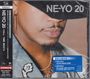 „NE-YO 20“ in großen Buchstaben, daneben ein Mann mit Hut, Ohrstecker und Bart in Nahaufnahme. Japanische Texte sichtbar.